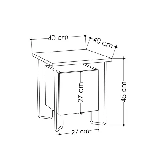 776HMS3425 Наткасна Acres Nightstand - Dark Coffee
