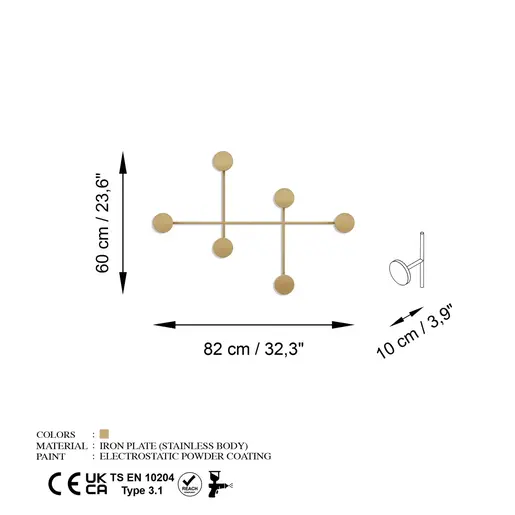 494PYT1133 Метална ѕидна закачалка Dama-A