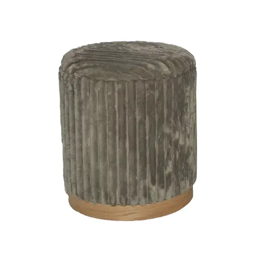 353-000005 Табуретка Poofy Inart Сива/Бела