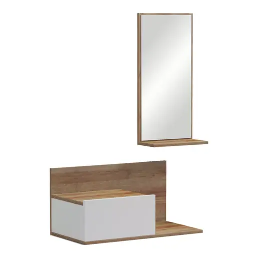 230-000092 Miranda претсобје со огледало бело-даб