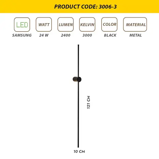 414LRC1176 Ѕидна ламба L1177 - Black