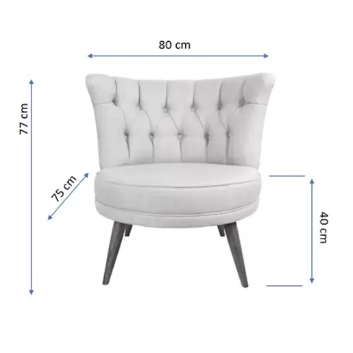 558ZEN1165 Фотеља Nagania Cream