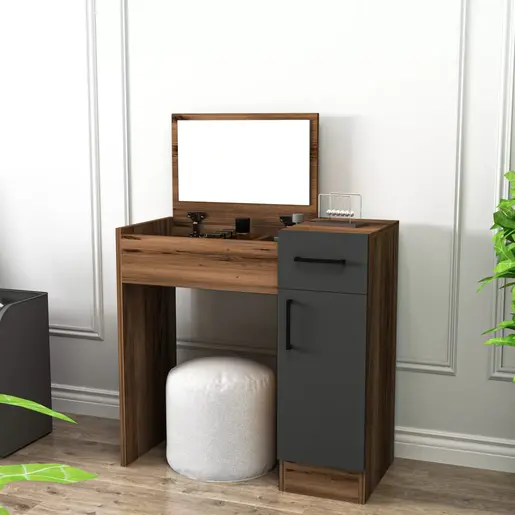 550ARN2797 Тоалетна маса Inci - Light Walnut, Anthracite