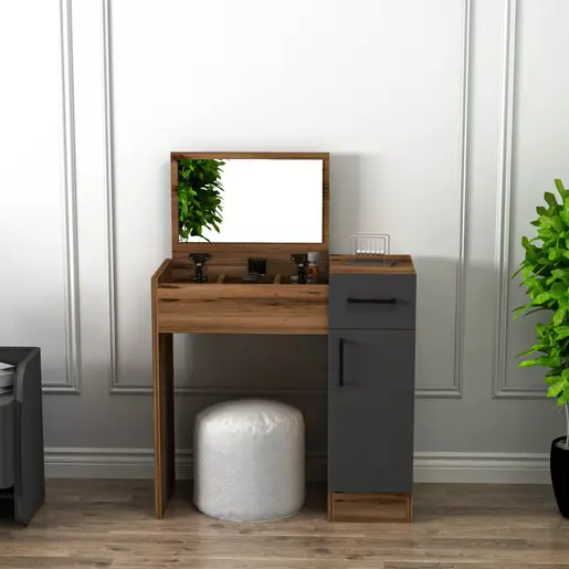 550ARN2797 Тоалетна маса Inci - Light Walnut, Anthracite