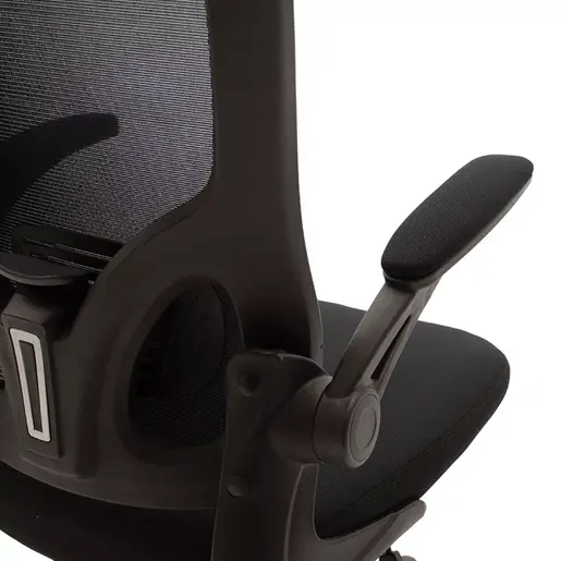 090-000010 Стол за канцеларија Ergoline со мрежа од ткаенина во црна боја