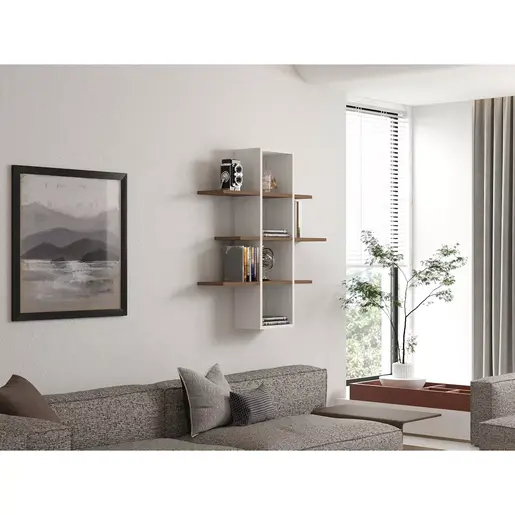 835PUQ1641 Ѕидна полица Ardo - Walnut, White