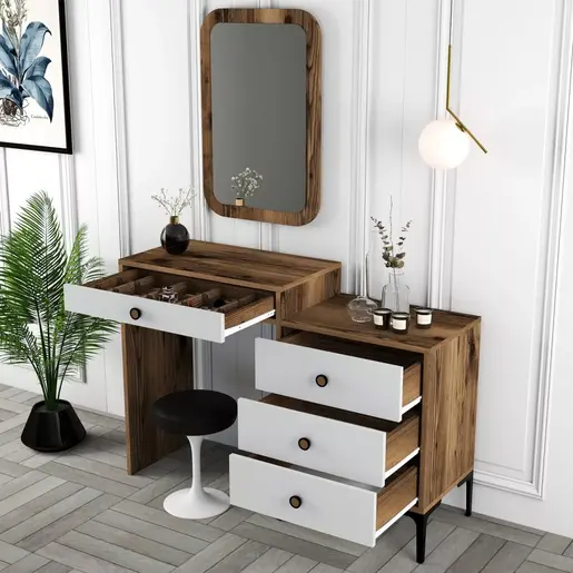 845HCT1209 Тоалетна маса Lizbon 544 - Walnut, White