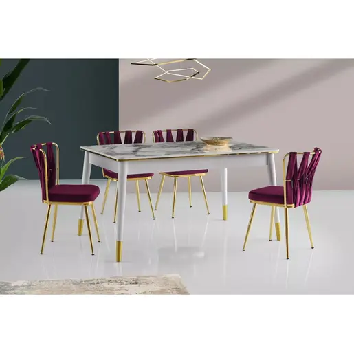 974NMB1549 Трпезариска маса со продолжување Flora - 1113