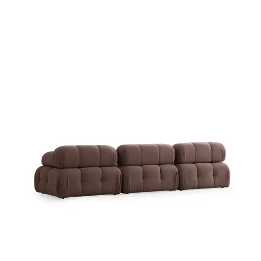 560ARE1837 Софа Doblo 3 Seater with Pouffe ( L1-O1-1R-Pouffe) - Cappuccino