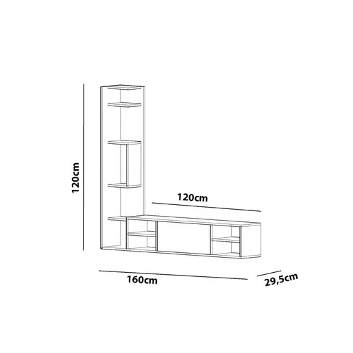 788DEC3059 ТВ Комода Pera - White