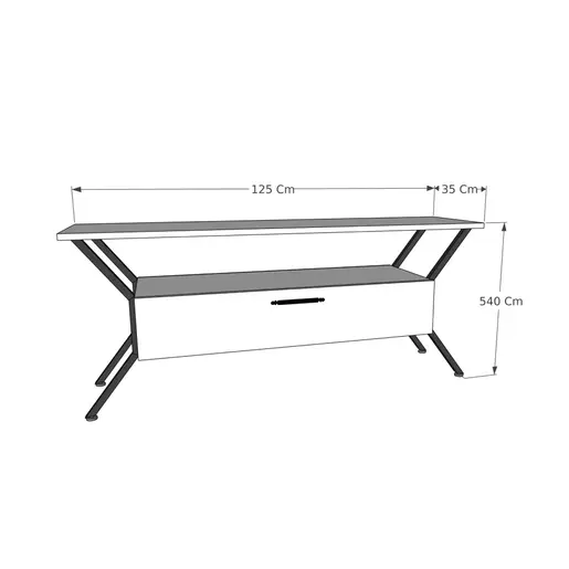 854KLN3079 Тв комода Tarz - Walnut