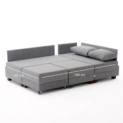 825BLC2668 Аголна гарнитура Stockharis Антрацит лев агол