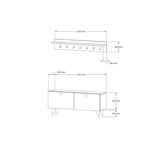 835PUQ5043 Закачалка Rupa - Walnut