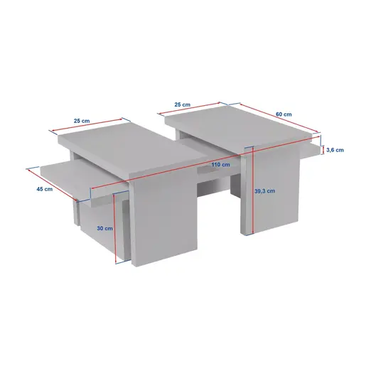 241NRD1221 Клуб маса Sanctuary - Wood Black