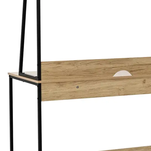 375-000011 Биро Herbey oak-black 100x48x139cm