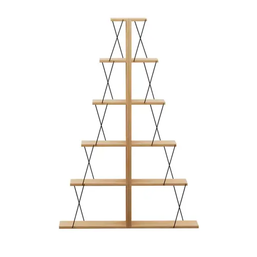 225-000040 Полица за книги mini Tars сонома-црна 130x22x146cm