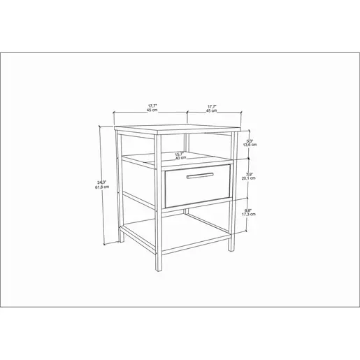322RTC1604 Наткасна Alba - Black, Oak