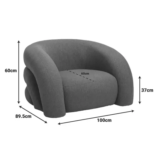 110-000120 Фотелја Lexy цигла црвена боја 100x89.5x60cm