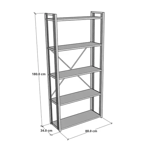 FD-5LBSWR-007 Полица Алборг Антрацит