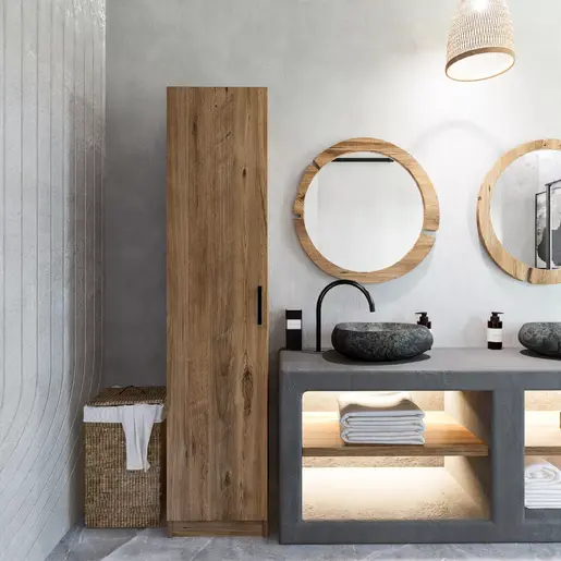 350MWD1107 Плакар Yaman 1 Door - Walnut