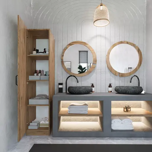 350MWD1107 Плакар Yaman 1 Door - Walnut