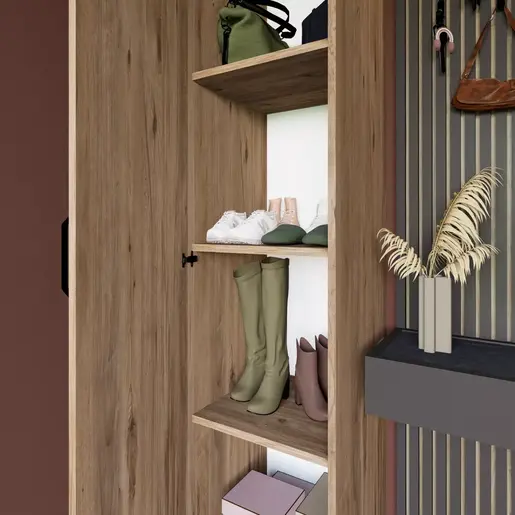 350MWD1107 Плакар Yaman 1 Door - Walnut