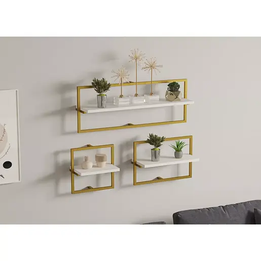 835PUQ6275 Ѕидна полица Yeso - White Gold