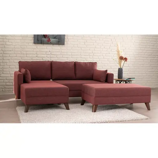 825BLC1518 Софа Bella Corner Sofa Left 2 - Claret Red