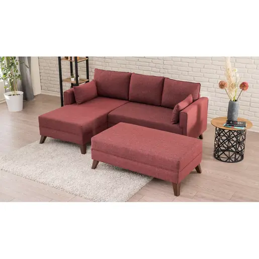 825BLC1518 Софа Bella Corner Sofa Left 2 - Claret Red