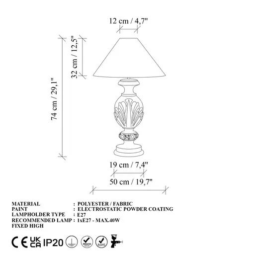 897TNL1111 Столна ламба ELEGANZE-5311