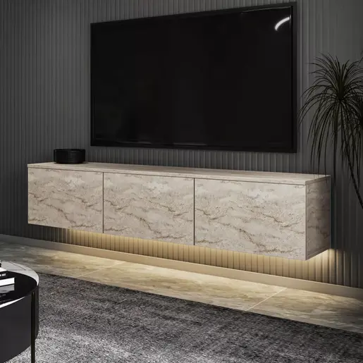 382NRC2507 Тв комода Neon Illuminated - Travertine
