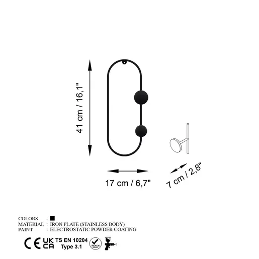494PYT1143 Метална ѕидна закачалка Cricket