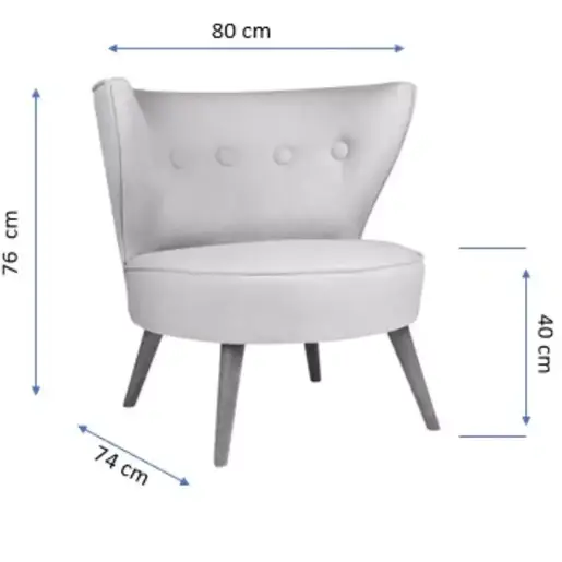 558ZEN1113 Фотеља Kyotos Grey