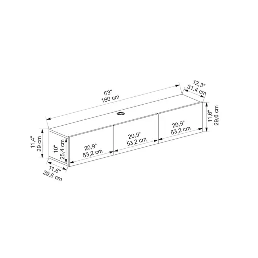 935CMN1454 Тв комода Denby - White
