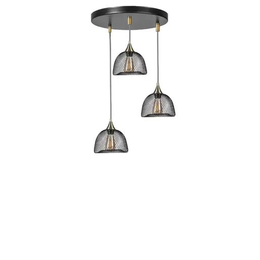 941RTN1273 Лустер Nasa 3 Lü Tepsili Siyah Sarkıt