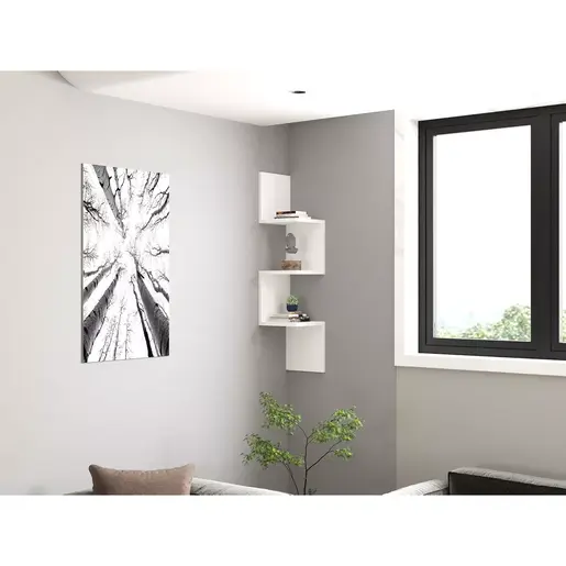 835PUQ1622 Ѕидна полица Zikzak - White