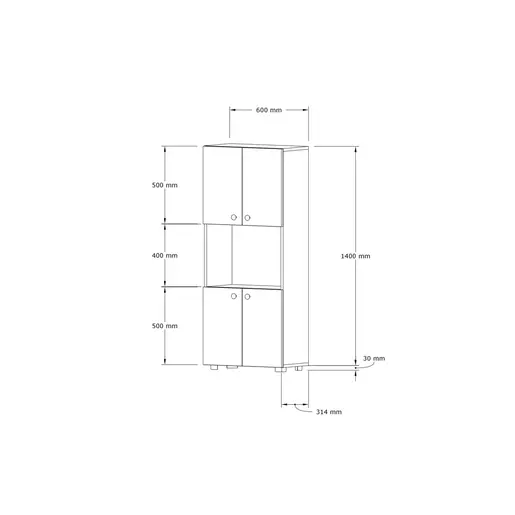 835PUQ3101 Полица Efe - Walnut