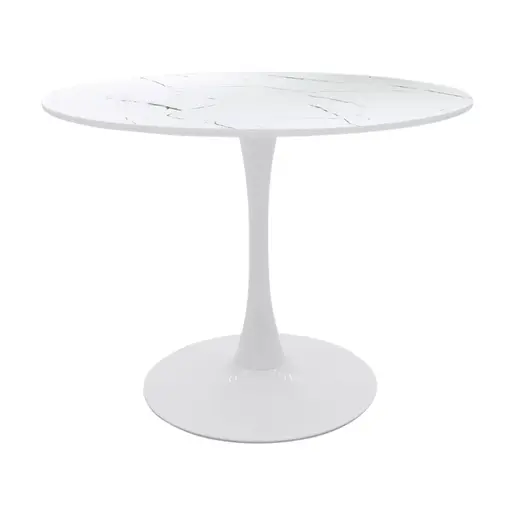 029-000372 Balou трпезариска маса бела MDF-мермер изглед