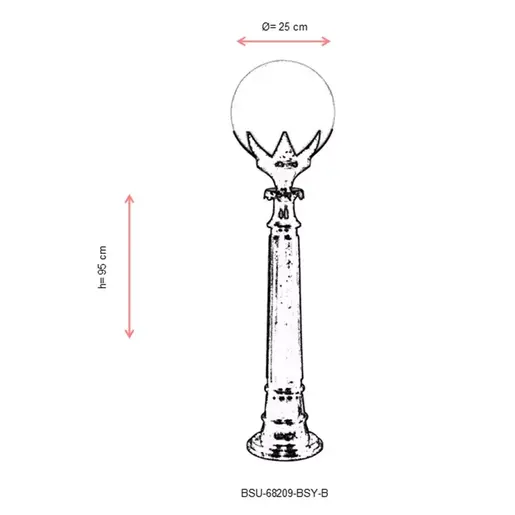 685AVN1360 Подна светилка за градина BSU-68209-BSY-B