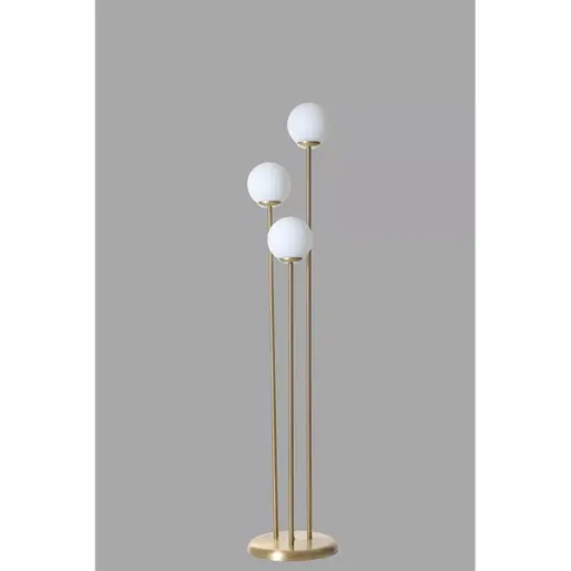 534LUN4521 Подна ламба Judy 3 Lü Eskitme Beyaz Camlı Lambader