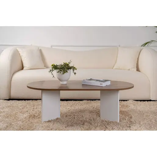 909NRD1111 Клуб маса Sable - Walnut, White