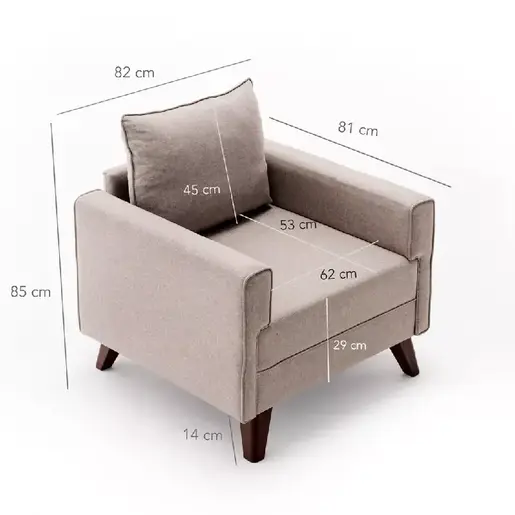 825BLC1506 Фотеља Sofianis крем