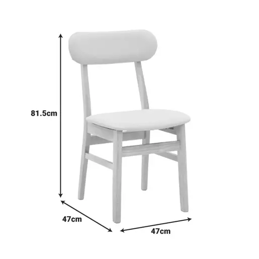 091-000017 Столица Gaborn  Бела 47x47x81.5cm