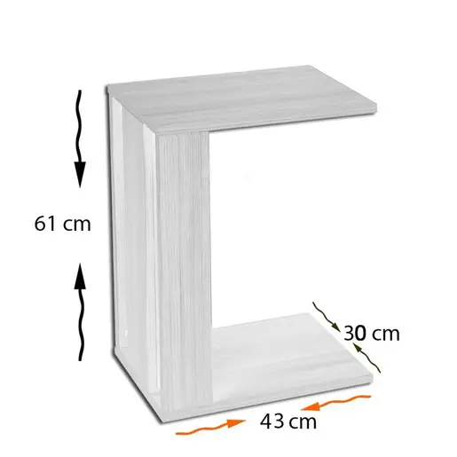 801CMY2876 Помошна масичка Pasific C - Black