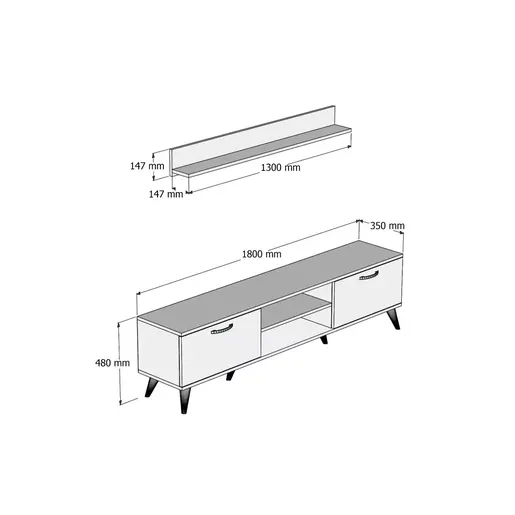 616TNM1802 Тв комода TVU0102