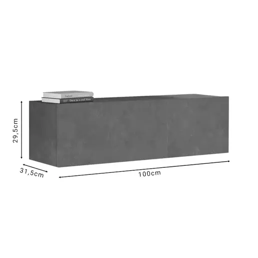 176-000155 ТВ комода Serit – античко антрацит 100x31.5x29.5 cm