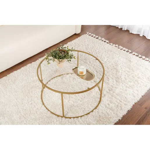 857NRD1105 Клуб маса Aurum - 80 - Gold, Transparent