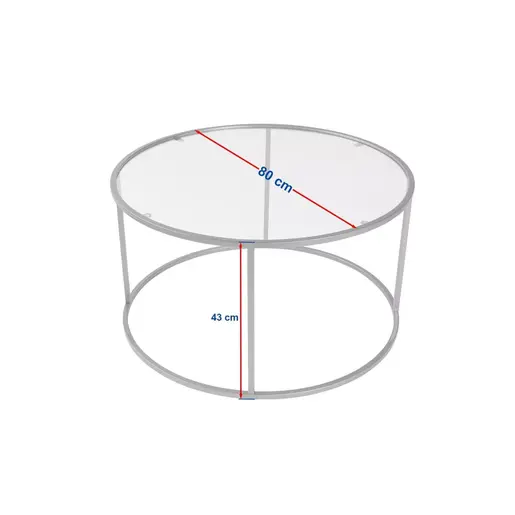 857NRD1105 Клуб маса Aurum - 80 - Gold, Transparent