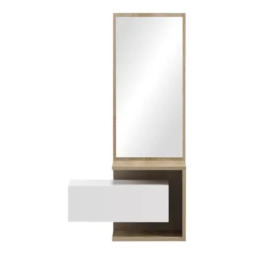 230-000054 Тоалетна маса Kendi меламин во бело-сонома боја 49.1x31.3x90см