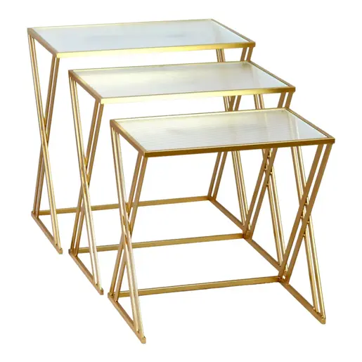 352-000008 Сет клуб маси Pitche стакло-злато